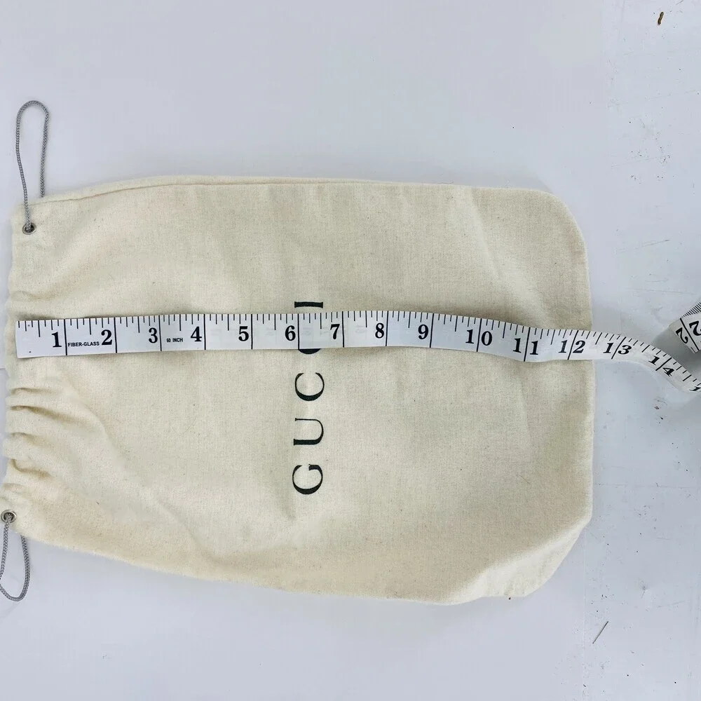 Gucci Canvas Drawstring Dust Bag Dust Cover Off White 12x9